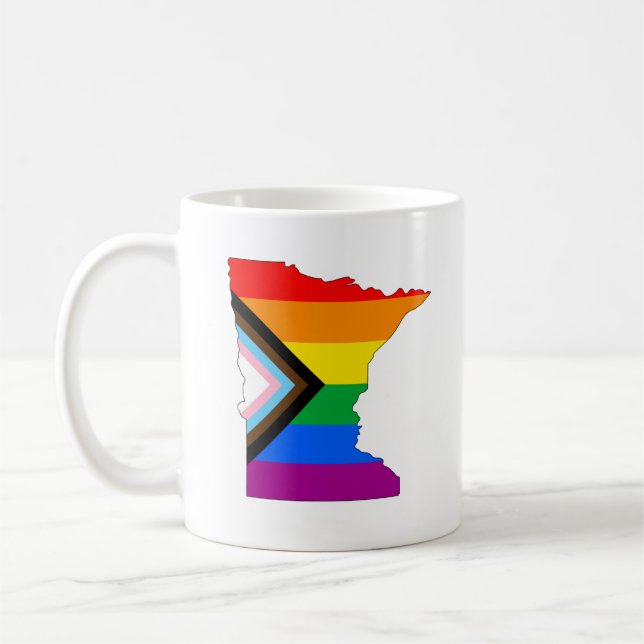 Minnesota State Pride LGBTQ Progress Pride Coffee Mug (Left)