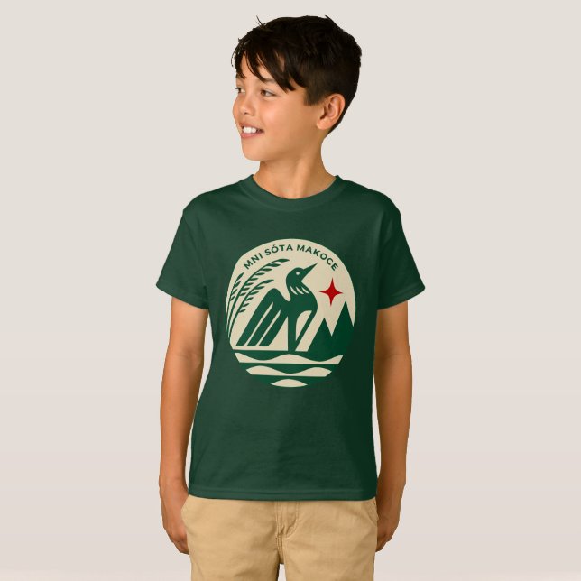 Minnesota State Seal in Wild Colours T-Shirt (Front Full)