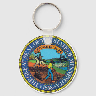 Minnesota State Seal Key Ring