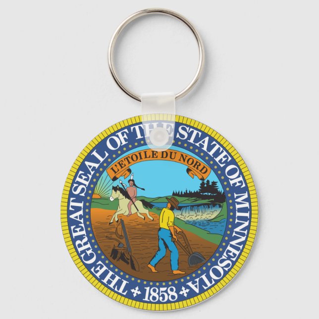 Minnesota State Seal Keychain (Front)