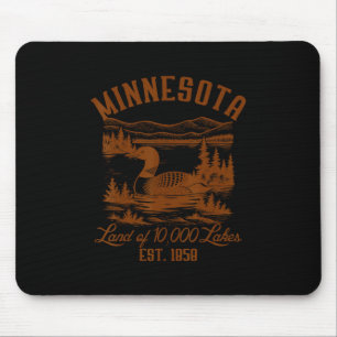 Minnesota State Travel Minnesota Common Loon Souve Mouse Mat