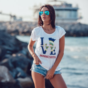 Minnesota State USA Love T-Shirt