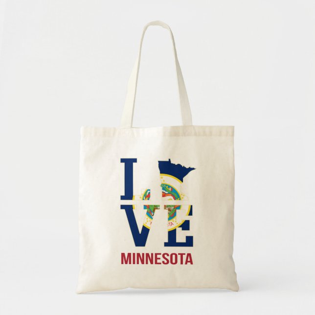 Minnesota State USA Love Tote Bag (Front)