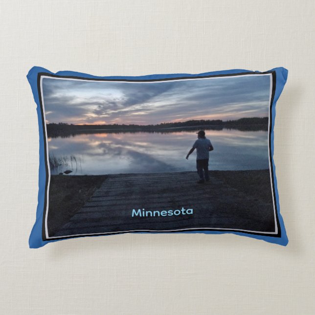 Minnesota Summer Sunset Accent Pillow (Front)