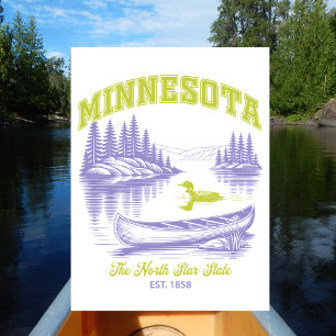Minnesota The North Star State Est. 1858 Lake Postcard