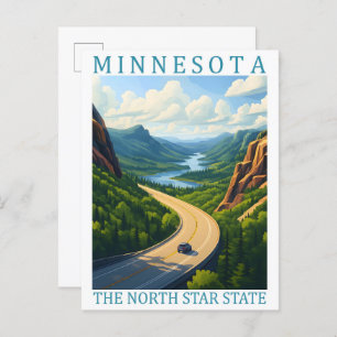 Minnesota the North Star State USA Travel Place Postcard