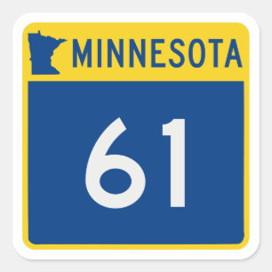 Minnesota Trunk Highway 61 Square Sticker