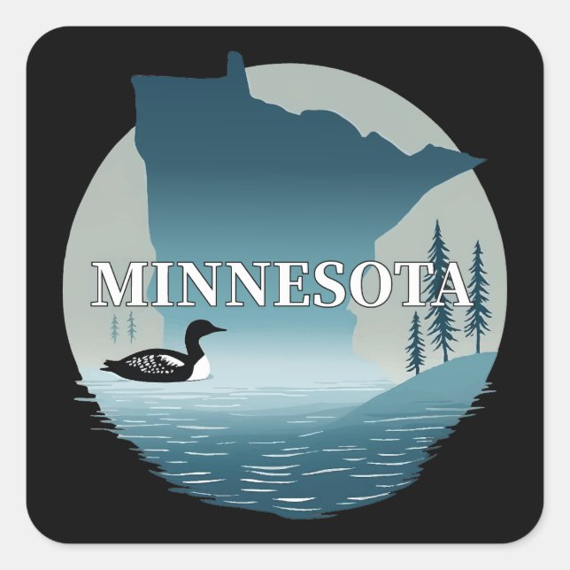 Minnesota United States of America Square Sticker (Front)