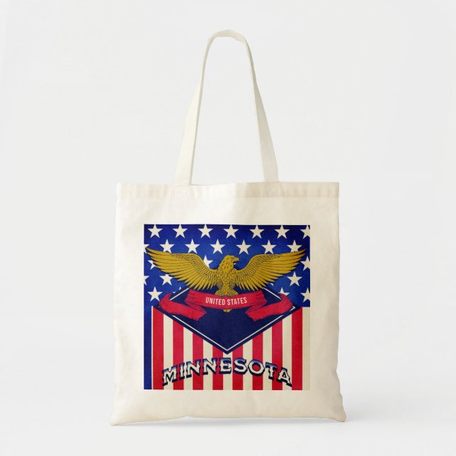 Minnesota USA Flag Tote Bag (Front)
