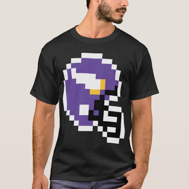 Minnesota Vikings 8bit Helmet Only T-Shirt (Front)