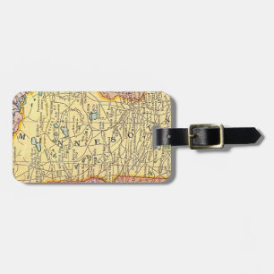 Minnesota vintag Map  Luggage Tag
