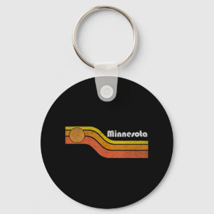 Minnesota - Vintage Men Women 70s 80s Graphic Cool Key Ring