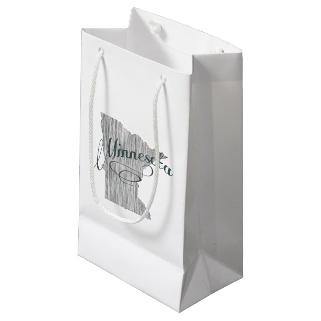 Minnesota Vintage Typography Gift Bag (Front Angled)