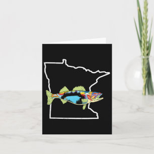 Minnesota Walleye Fishing Freshwater Fisherman Wal Card