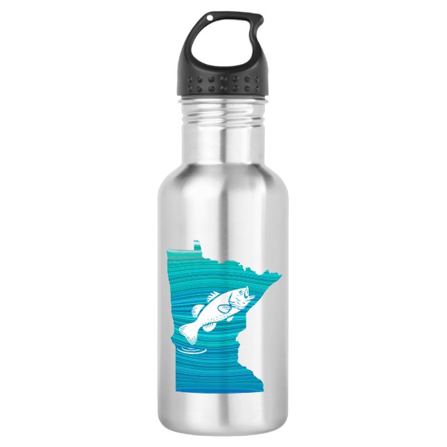 Minnesota Wave Fishing 532 Ml Water Bottle (Front)
