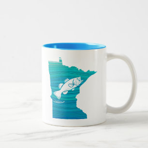 Minnesota Wave Fishing Two-Tone Coffee Mug