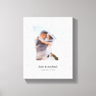 Minnesota Wedding Anniversary Canvas - White Print