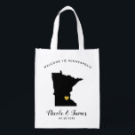 Minnesota Wedding Welcome Bag Black & Gold Tote<br><div class="desc">Fill this welcome bag with favourite goodies for your guests to enjoy when they arrive in Minnesota!</div>
