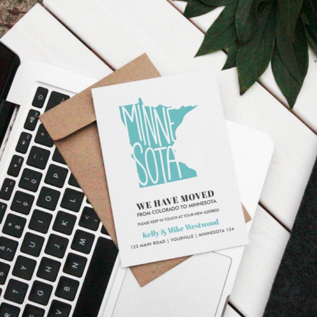 MINNESOTA We've moved New address New Home Postcard (Creator Uploaded)