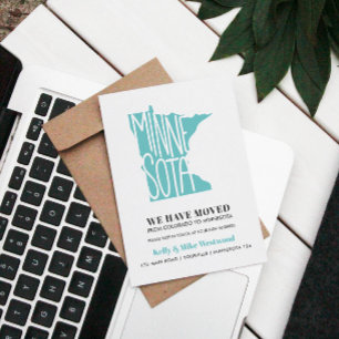 MINNESOTA We've moved New address New Home Postcard