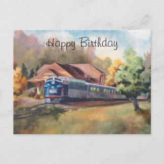 Minnesota Zephyr Train Birthday Postcard