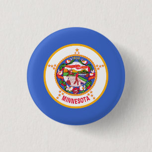 Minnesotan Flag, Flag of Minnesota 3 Cm Round Badge