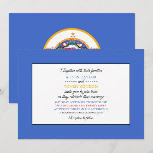 Minnesotan Flag, Flag of Minnesota Wedding Invitation