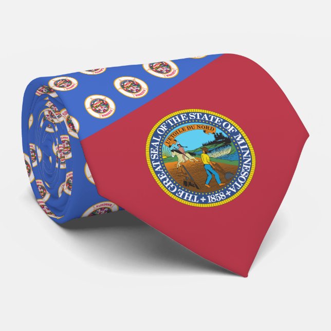 Minnesotan Flag & Seal, Flag of Minnesota Tie (Rolled)