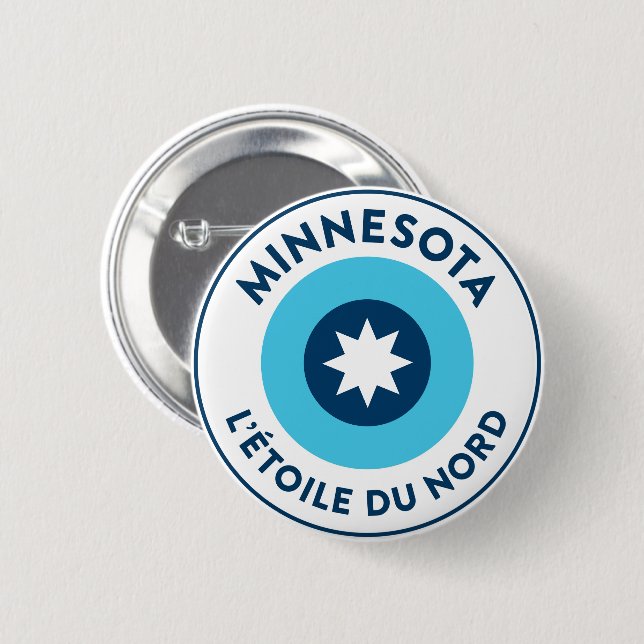 Minnesotan L'Étoile Du Nord Roundel 6 Cm Round Badge (Front & Back)