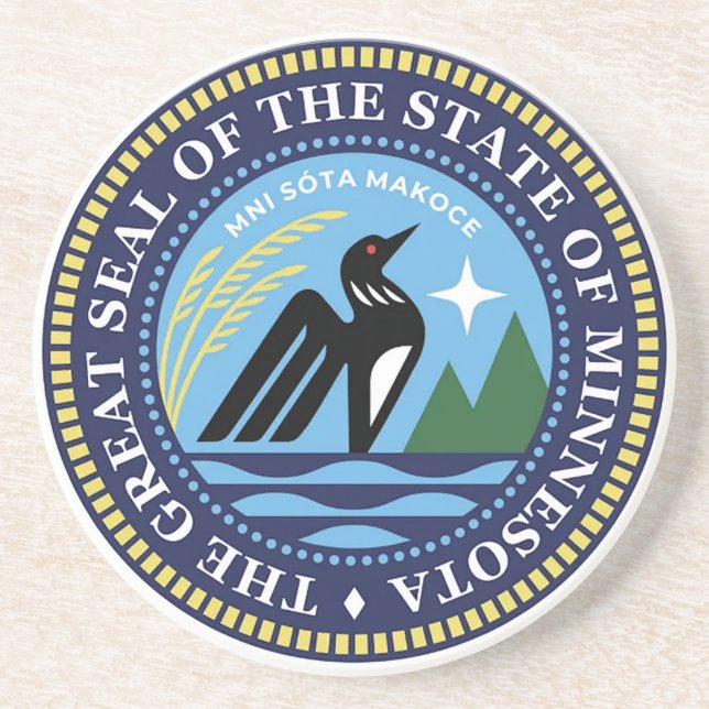 Minnesotan State Seal Coaster (Front)