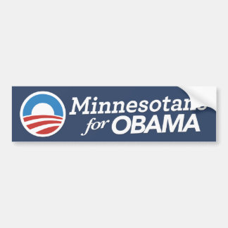 Minnesotans For Obama Bumper Sticker CUSTOM COLOR