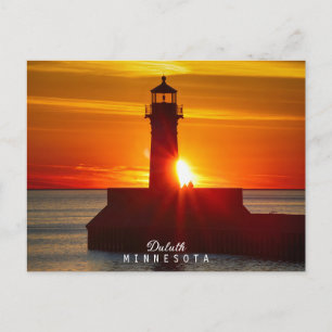 Minnesota's Lighthouse and Sunrise Postcard