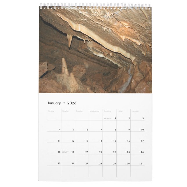 Minnetonka Cave 18 Month Calendar (Jan 2026)