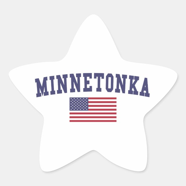Minnetonka US Flag Star Sticker (Front)