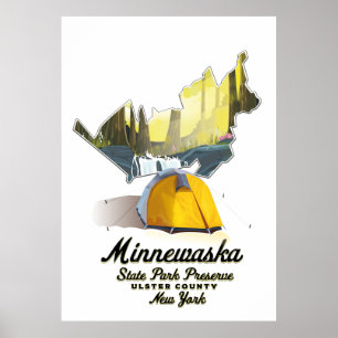 Minnewaska State Park New York Travel poster. Poster