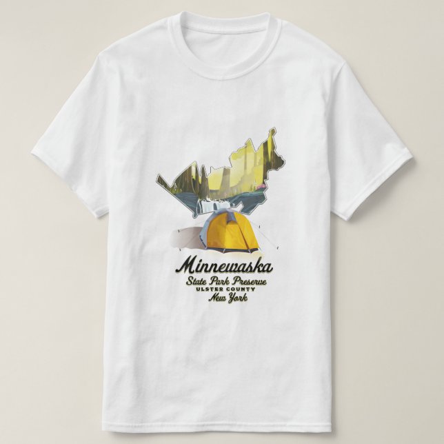 Minnewaska State Park New York Travel poster. T-Shirt (Design Front)