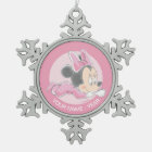 Minnie Baby's First Christmas Pink | Add Your Name