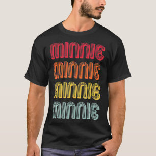 MINNIE Gift Name Personalised Retro Vintage 80s 90 T-Shirt