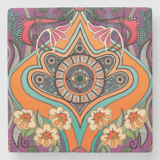 MINNIE purple Stone Coaster (Front)