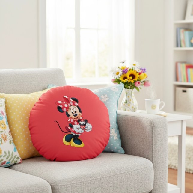 Minnie Round Pillow (Creator Uploaded)