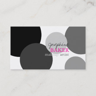minniemay diy colour/black+white dots business card