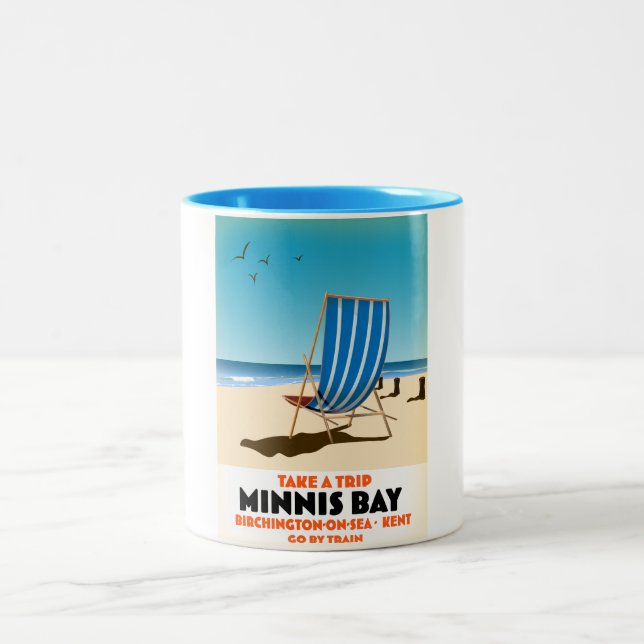 Minnis Bay ,birchington-on-sea Two-Tone Coffee Mug (Center)