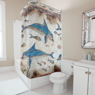 minoan 2 shower curtain