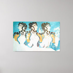 Minoan Civilisation / 3 Women / Bronze Age / Canvas Print