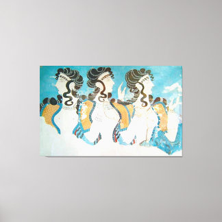 Minoan Civilisation / 3 Women / Bronze Age / Canvas Print