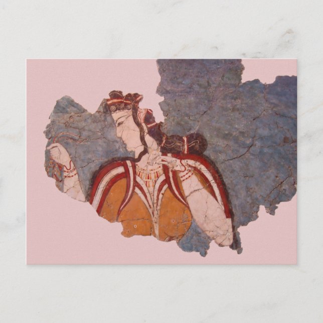 Minoan Wall Painting Postcard (Front)