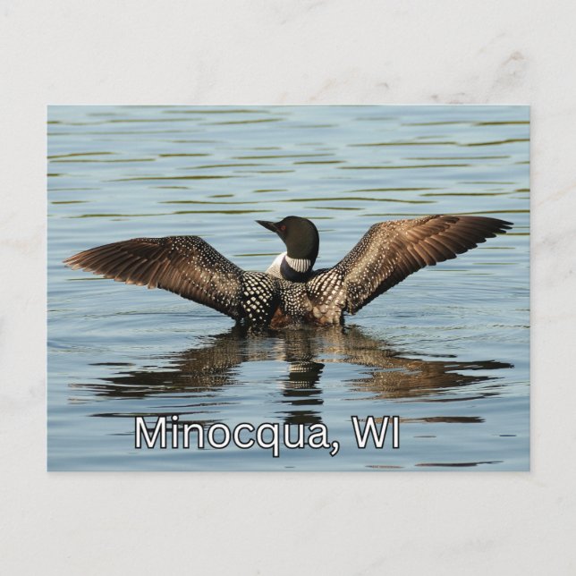 Minocqua, WI postcard souvenir (Front)