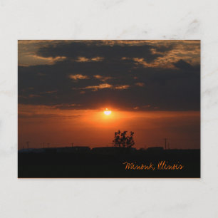 Minonk, Illinois sunset landscape Postcard