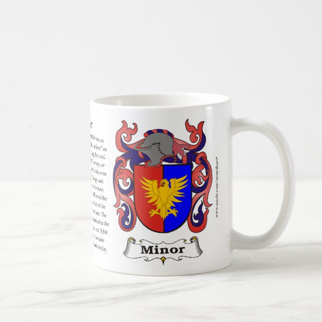 Minor, the Origin, the Meaning and the Crest on a Coffee Mug (Right)