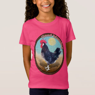 Minorca Rooster Good Morning Vintage Oval T-Shirt
